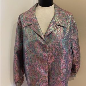 Vintage 60’s Mr Blackwell Volup Metallic Top XL